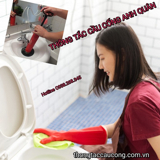 Giúp bà con thông tắc bồn cầu tại Liên Mạc