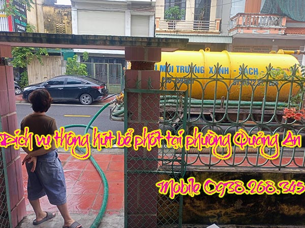 Dịch vụ thông hút bể phốt tại phường Quảng An